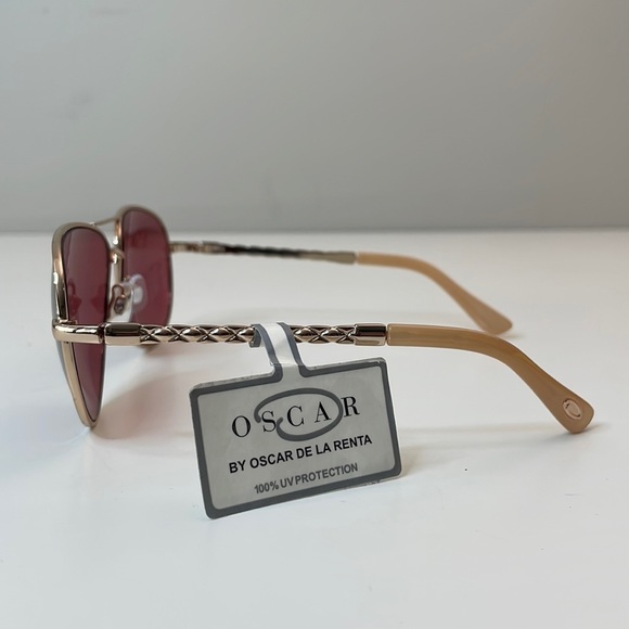 Oscar De La Renta Rose Gold Mirrored Sunglasses MOD3060 - Picture 3 of 7